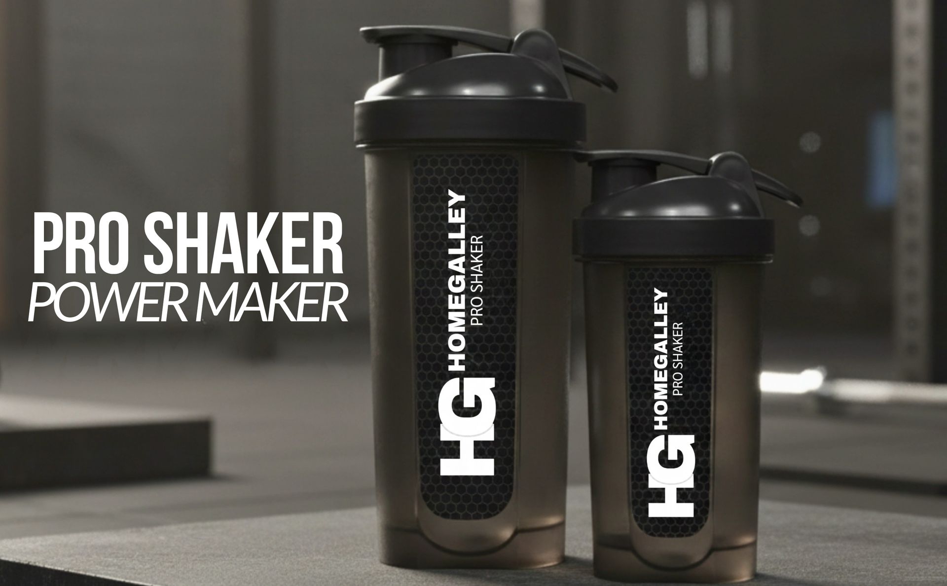 Pro Shaker Bottle with Blender Ball, Leakproof BPA Free Protein Mixer for Gym & Pre/Post Workout with Flip Top Lid, Black 500ml