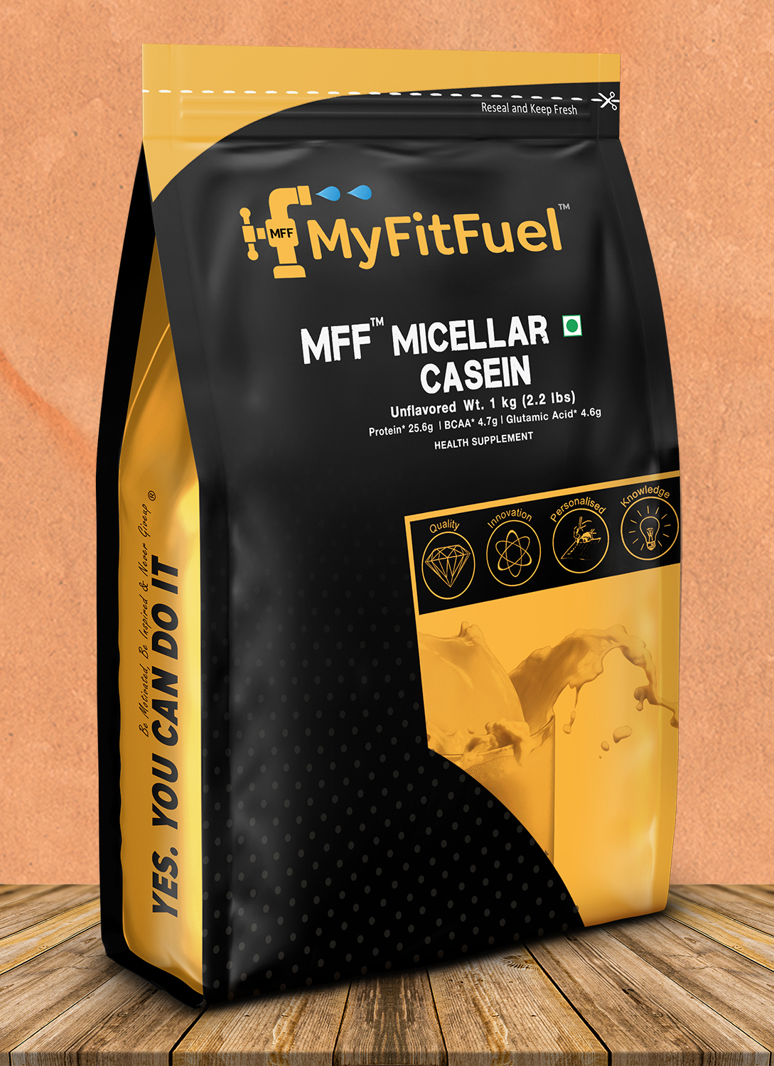 MyFitFuel Micellar Casein Protein Powder | 1 kg, 30 Servings (Unflavoured) | Slow Release Protein