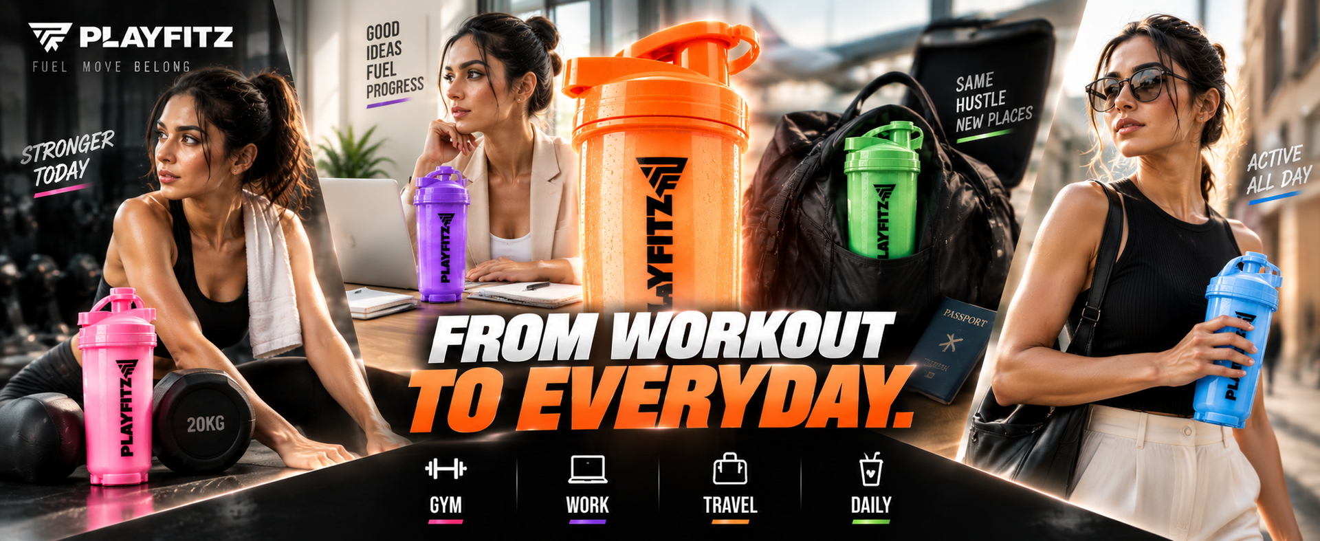 Wave Prime Shaker Bottle for Protein Mixes | 500ml. Pre Workout Shaker Bottles | Unbreakable Gym Protein Shaker Bottle with Rounded Bottom | Classic Loop Hook (Pink)