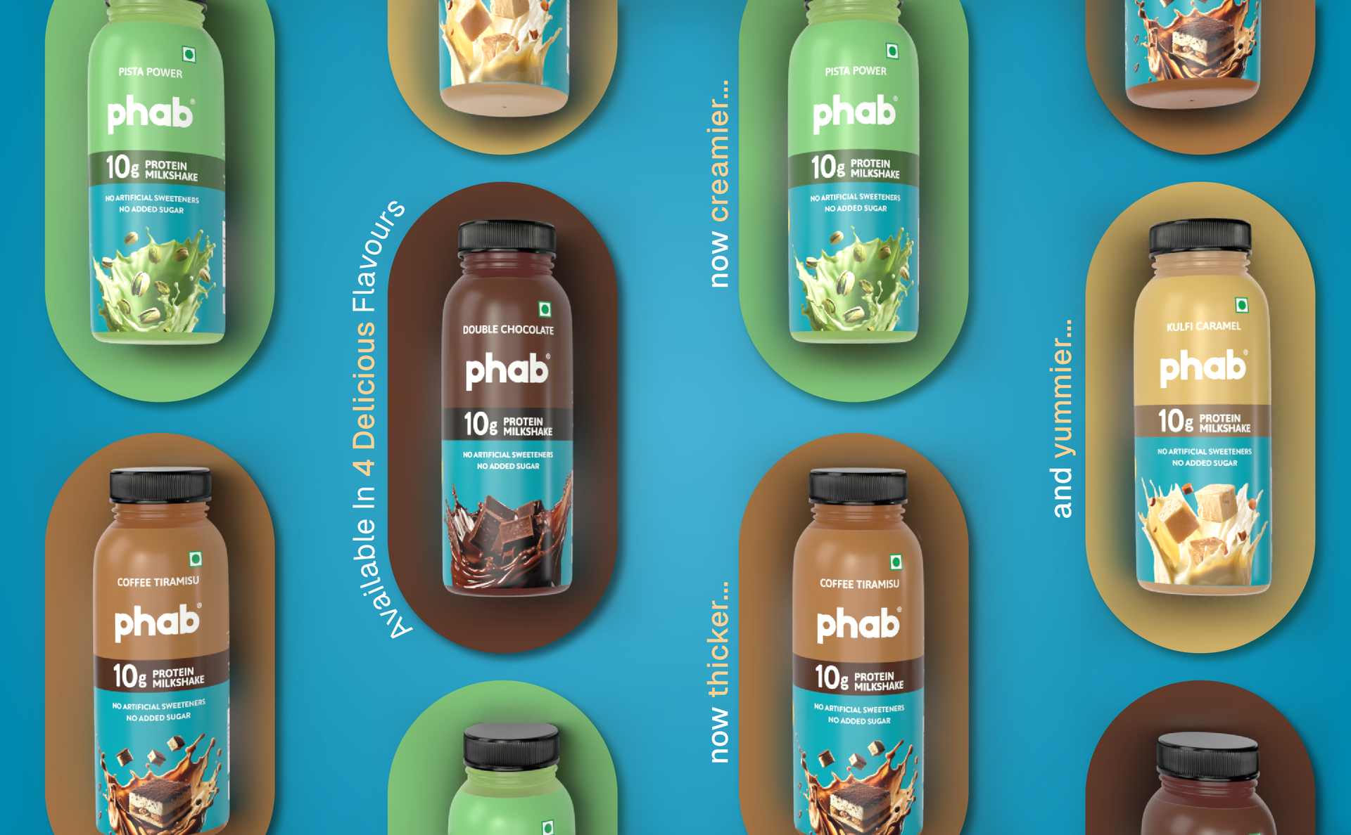 Phab Coffee Tiramisu 10g Protein Milkshake | Under 95 Calories | No added sugar | Gut-friendly | No Preservatives | (12 x 200ml)