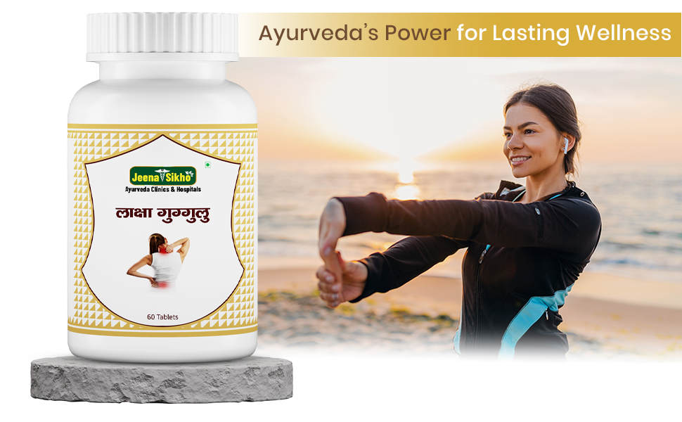 Jeena Sikho Laksha Guggulu | Bone Health & Joint Support | Ayurvedic Calcium Tablets for Women & Men | For Strong Bone, 60 Tablets