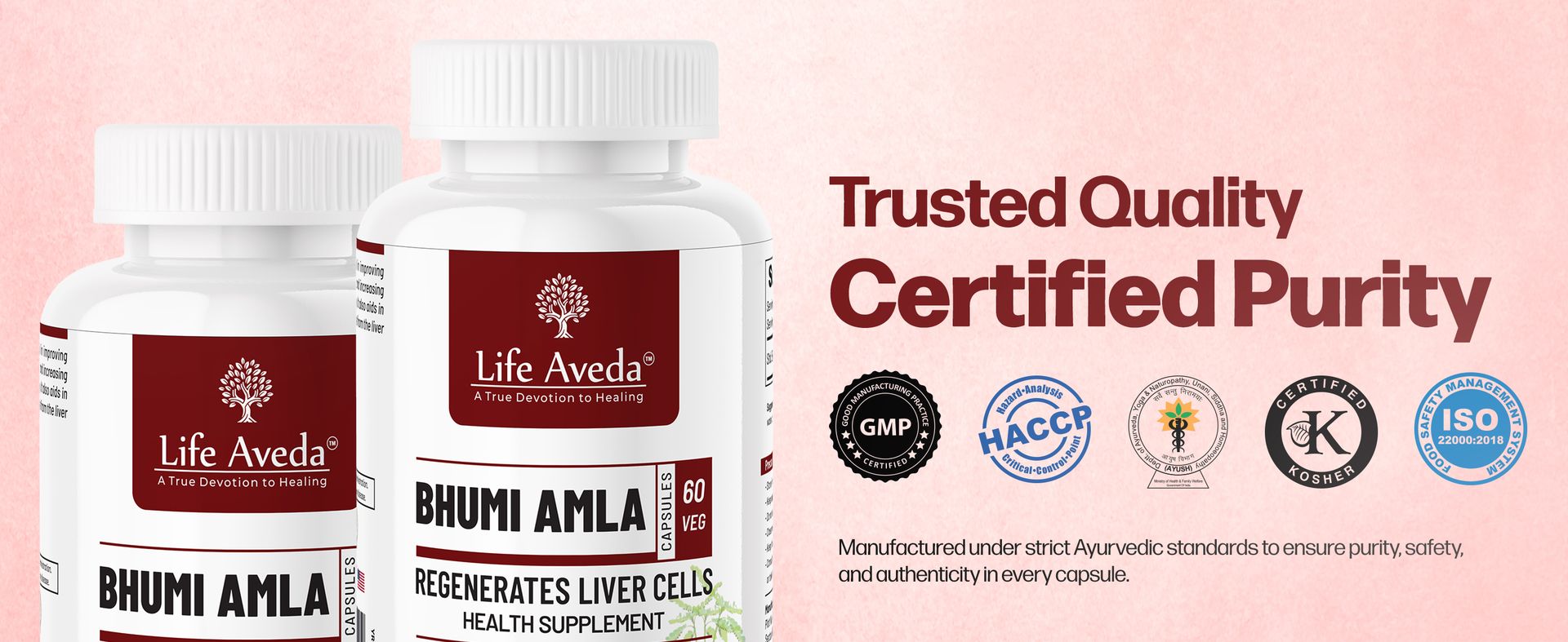 Life Aveda Bhumi Amla Capsules 60 (Free Diet Plan) - Phyllanthus Niruri for Liver Detox & Cleansing | Supports Digestion, Immunity & Healthy Skin | Natural Herbal Supplement for Liver Health - 60 Capsule (Pack of 1)