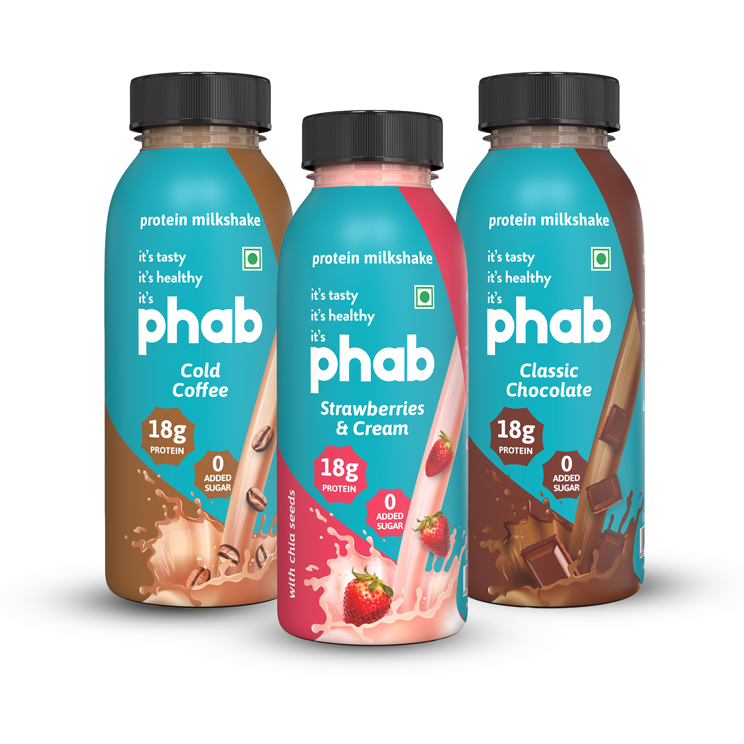 Phab Protein Bars Chocolate Brownie with 21g Protein, 8g High Fibre & 0 Added Sugar 100% Vegetarian | Healthy & Tasty Protein bar | Trans Fat-Free & No Preservatives Protein bars (Pack of 12 x 65g)