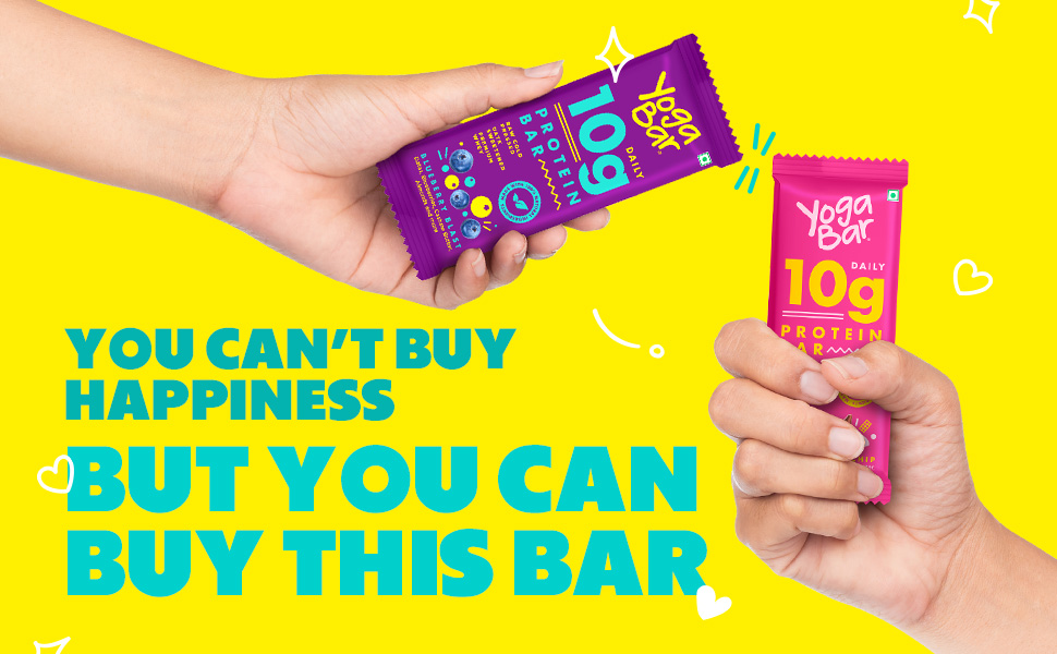 Yogabar Variety Pack 10 grams Protein Bars [Pack of 6], Pro-Blend & Premium Whey,100% Veg, Rich Protein Bar with Date, Vitamins, Fiber, Energy & Immunity for fitness.