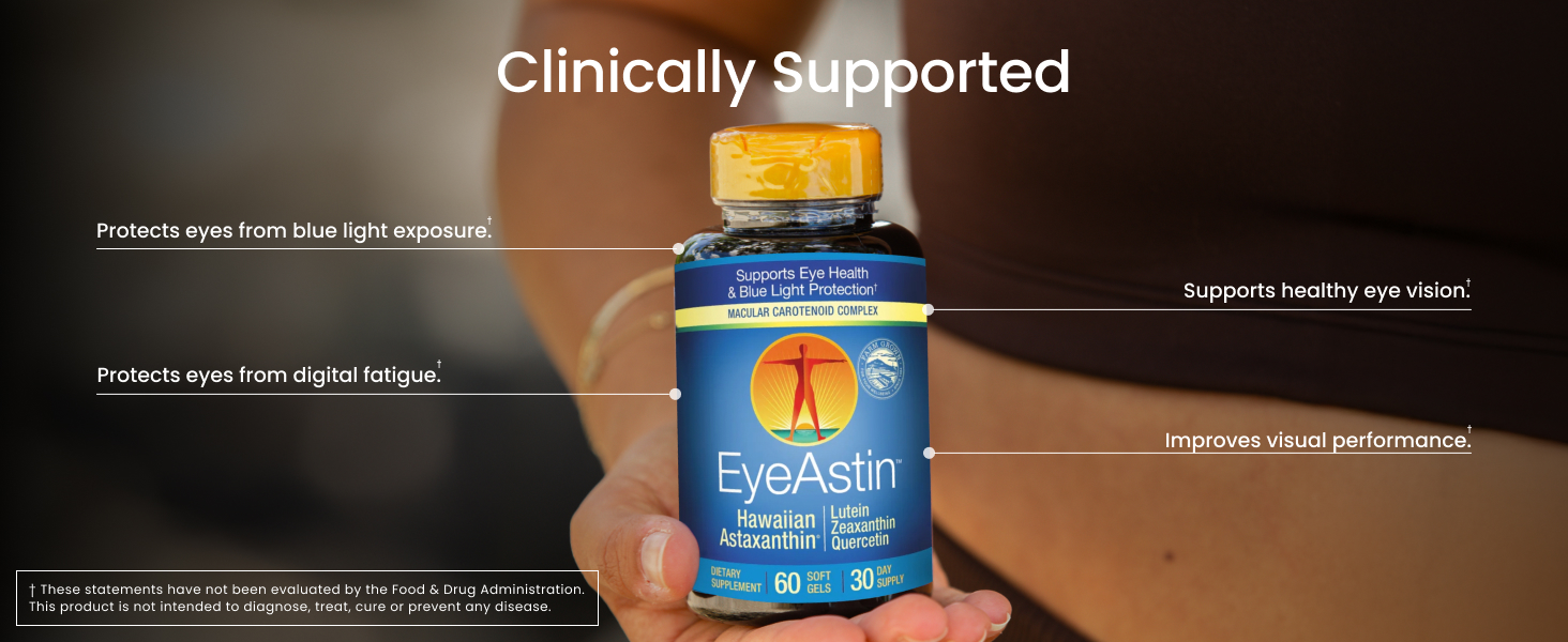 Nutrex Hawaii EyeAstin, Hawaiian Astaxanthin, Lutein & Zeaxanthin, 60 Count