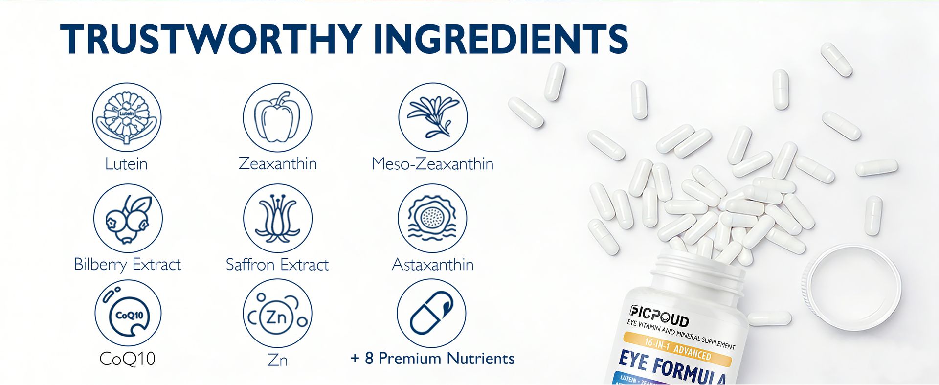 Advanced Eye Formula, 16-in-1 Eye Vitamins, Lutein & Zeaxanthin
