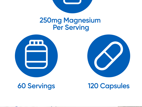 Nutricost Magnesium Glycinate + Malate (250mg) 120 Caps, High Absorption
