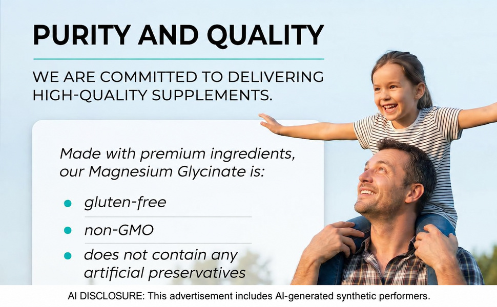 Magnesium Glycinate 400mg - 120 Veggie Capsules Chelated for Superior Absorption | No Harmful Additives | Non-GMO, NO Gluten and Dairy, Gentle on Stomach 1 Pack