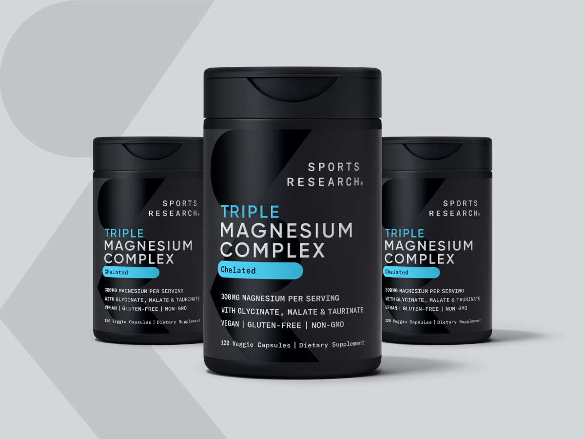 Sports Research® Triple Magnesium Complex 300mg, 120 Veggie Capules