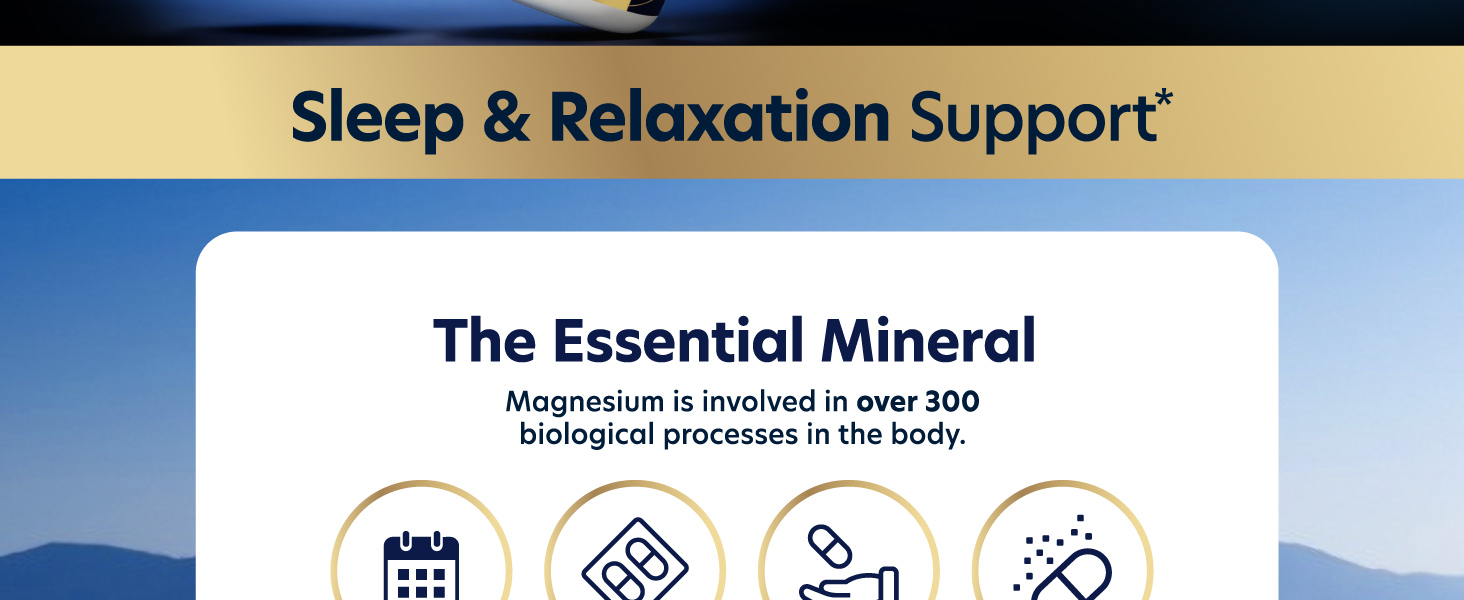 Magnesium Glycinate 400mg, 4+ Month Supply, Sleep, Relax & Muscle Support