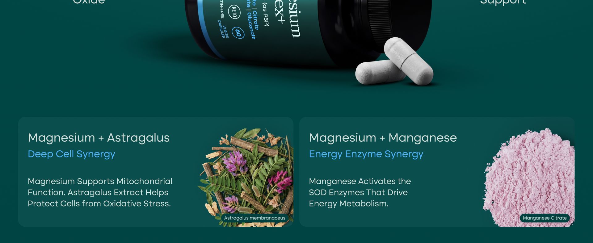 Magnesium Complex for Women & Men 500mg (7-in-1) with Vit D3 & B6 - 60 Ct