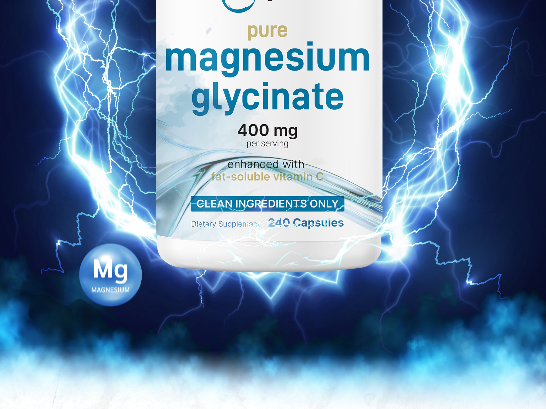 Micro Ingredients Pure Magnesium Glycinate 400mg Per Serving, 240 Capsules | Chelated Mineral Supplements with Elemental Form | Non-GMO, Filler Free