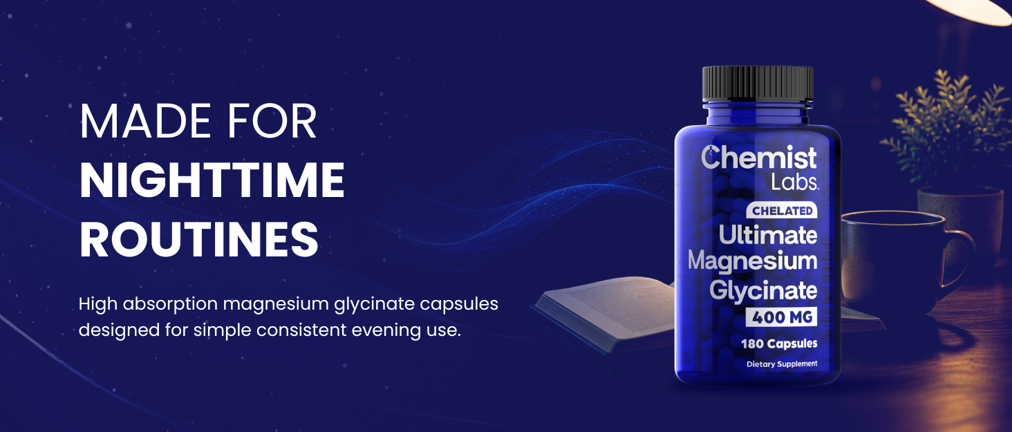 Magnesium Glycinate 400mg | High Absorption Magnesium Glycinate Capsules