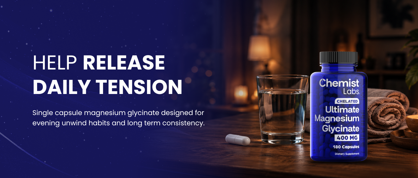 Magnesium Glycinate 400mg | High Absorption Magnesium Glycinate Capsules