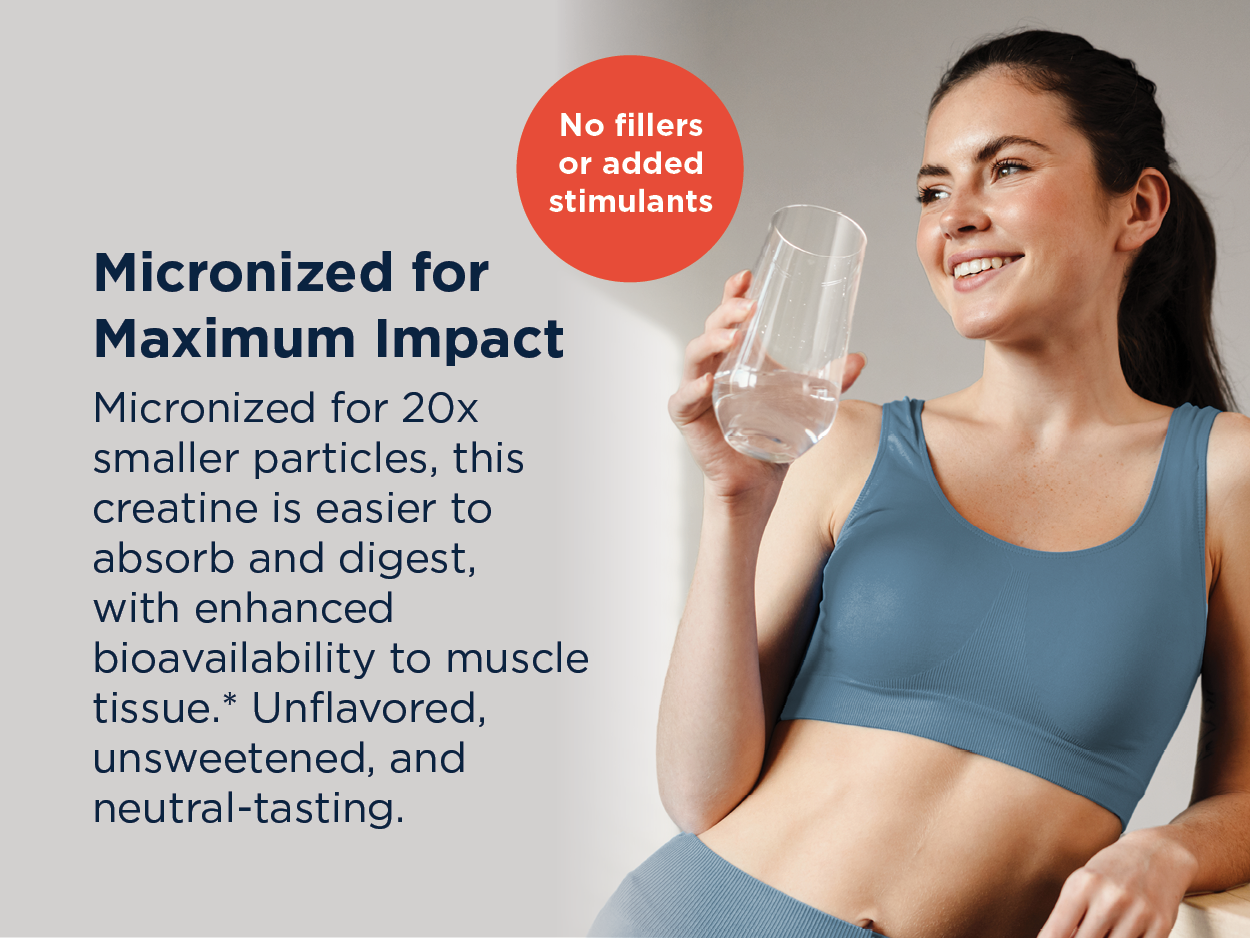 Designs for Health Micronized Creatine Monohydrate Unflavored Powder, 90 Servings, 5g per Serving – for Women & Men to Support Muscle Strength and Brain Health