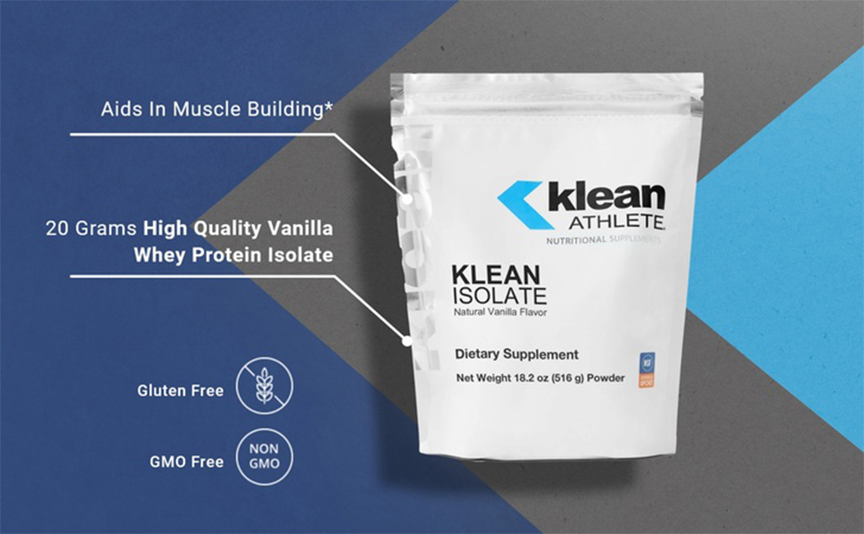 Klean Athlete Klean Isolate, Natural Vanilla Flavor, 20 Servings