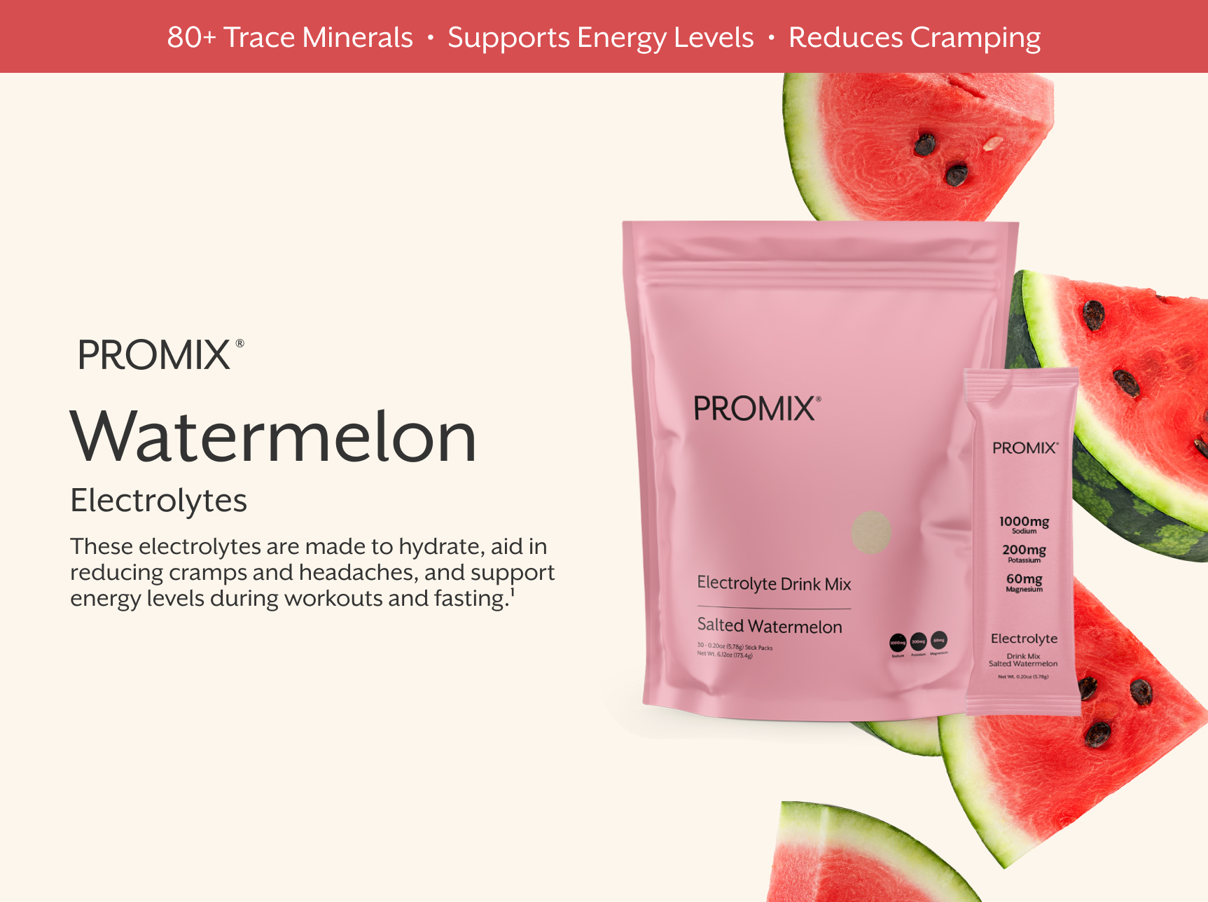 ProMix Nutrition Electrolytes Powder, Salted Watermelon - 30 Servings