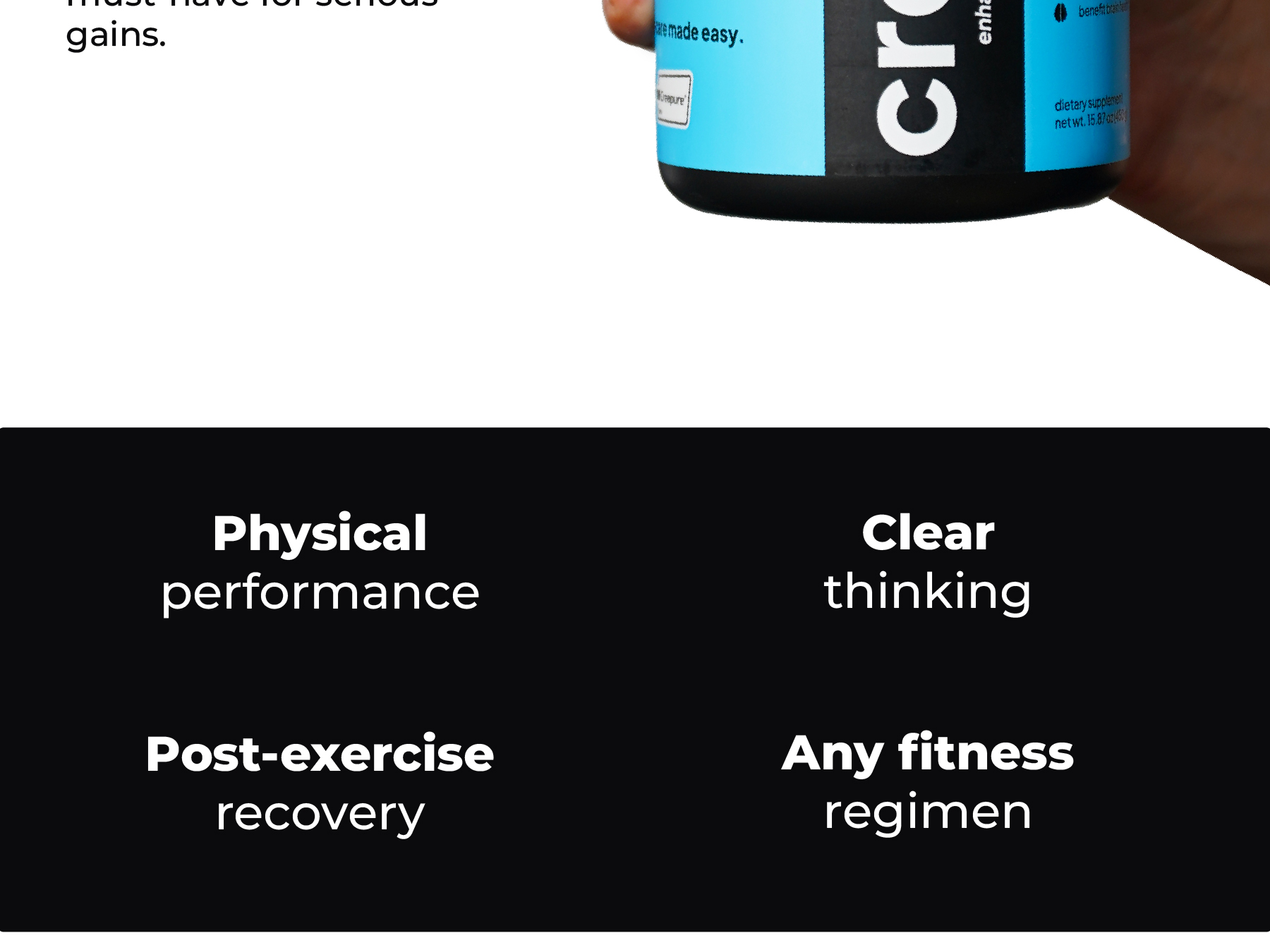 Pure Creapure® Creatine Monohydrate Powder, Unflavored, Micronized