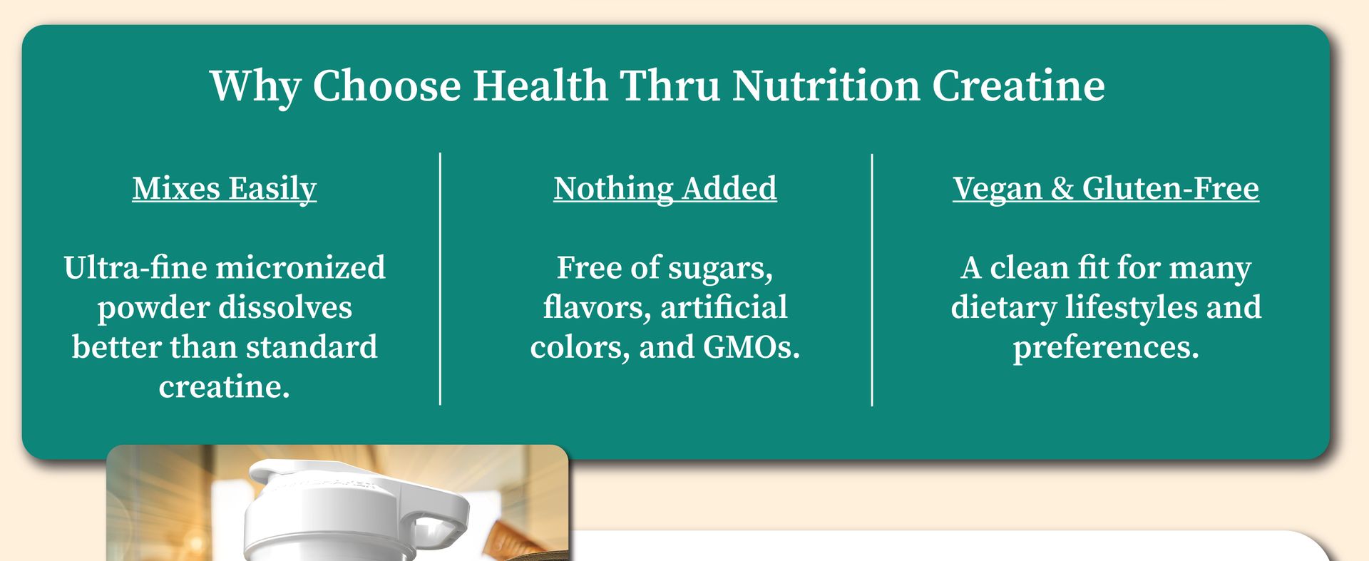 Health Thru Nutrition Creatine Monohydrate Micronized Powder 500g