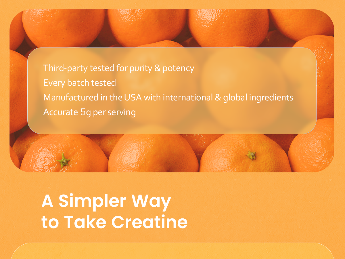NaturaLife Labs Creatine Monohydrate Gummies - 5g per Serving - Tangerine Flavor - 120 Gummies - Gluten-Free, Non-GMO, Vegan, Sugar Free