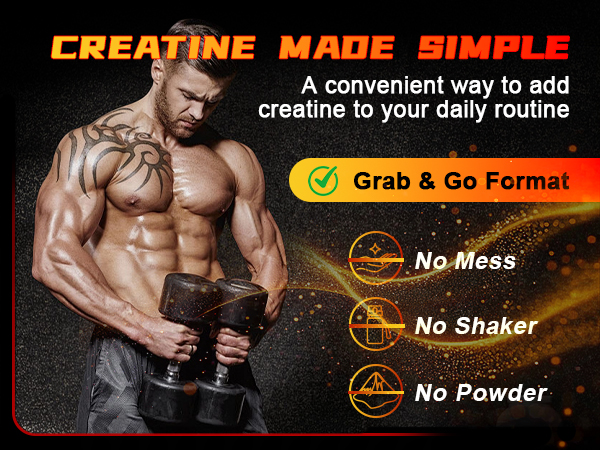 Creatine Monohydrate Gummies for Men & Women with L-Carnitine & Taurine