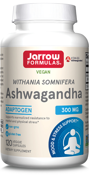 Jarrow Ashwagandha Capsules, 300 mg for Stress Support, 120 Count