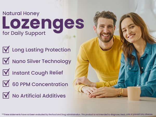 Nano Colloidal Silver Lozenges Elderberry & Peppermint Oil - 60 PPM - 27 ct