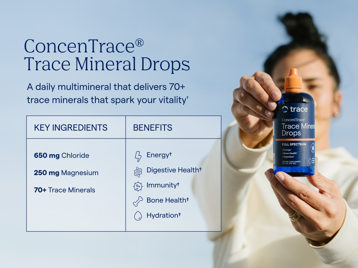 Trace Minerals ConcenTrace Mineral Drops, 70+ Ionic Minerals, 8 fl oz