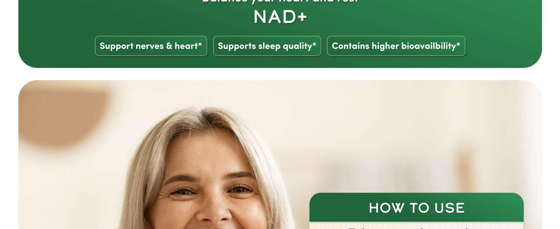 NAD+ 500mg, 95% Pure Single-Ingredient, 60 Capsules