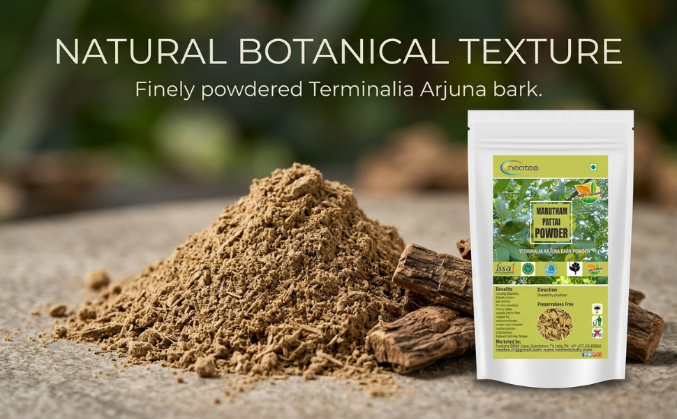 Neotea Marutham Pattai Powder | Terminalia Arjuna | 300 GM pack of 1
