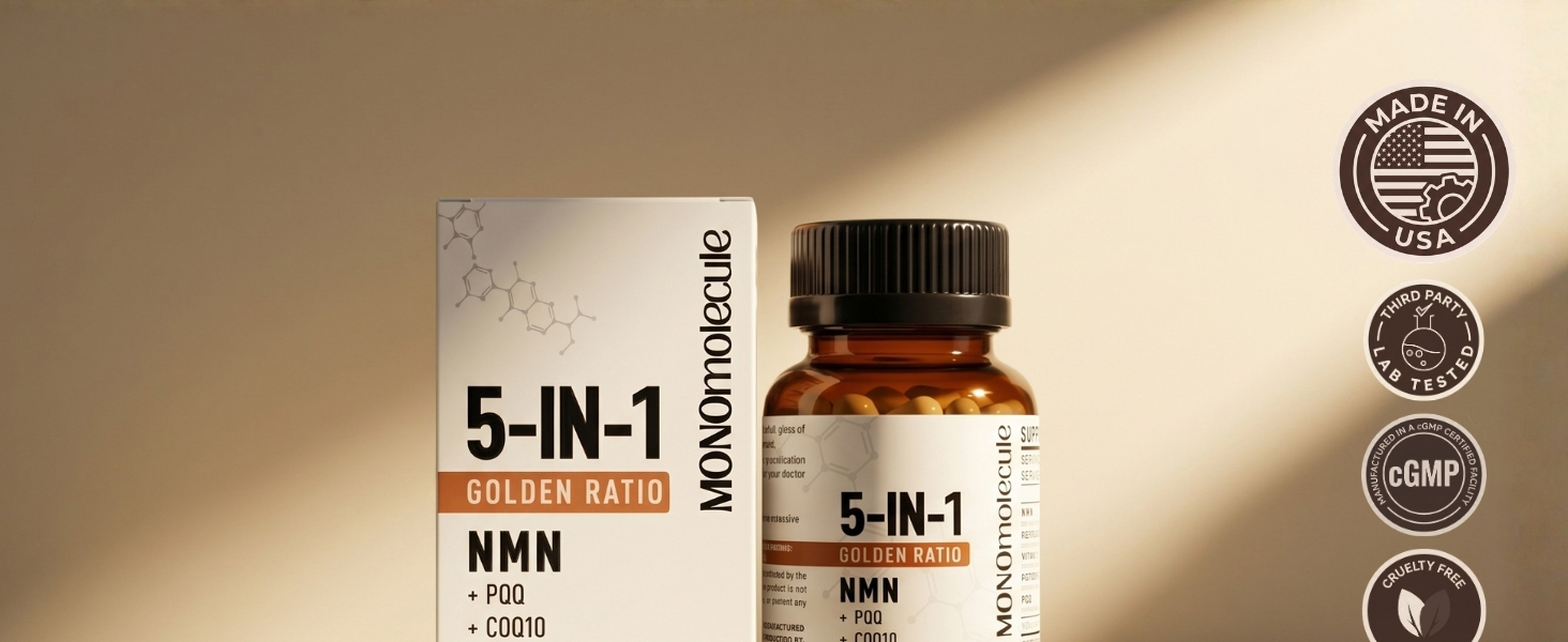 NAD+ with PQQ | Energy Optimizer, Mitochondrial ATP Support |10x Absorption