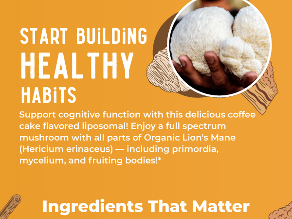 MaryRuth's USDA Organic Lions Mane Supplement, Vegan, 15 Servings