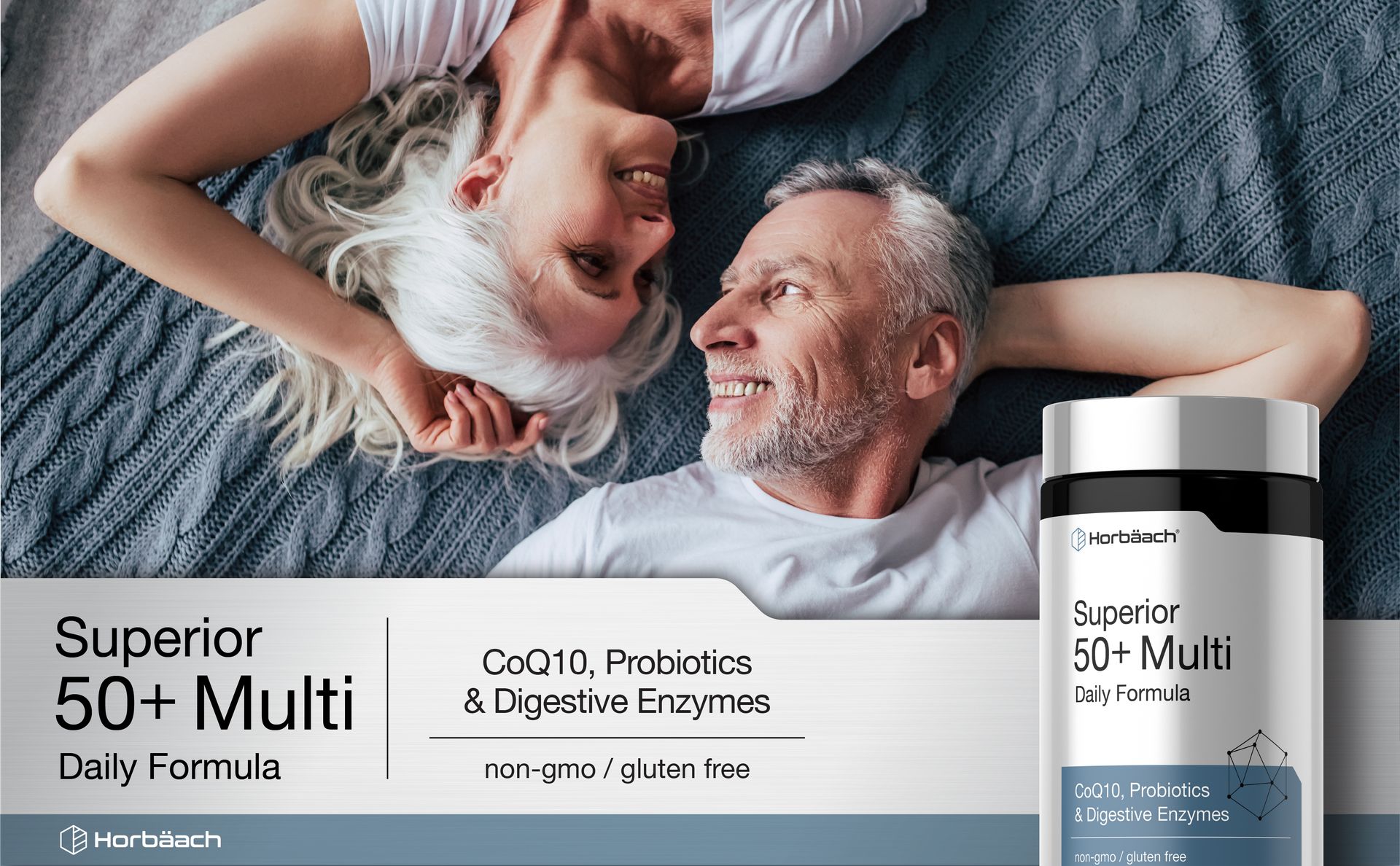 Horbäach Multivitamin for Men and Women Over 50 | 120 Caplets