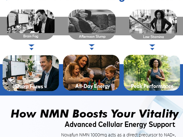 NMN 1000mg Supplement, Beta-Nicotinamide Mononucleotide, 60 Caps