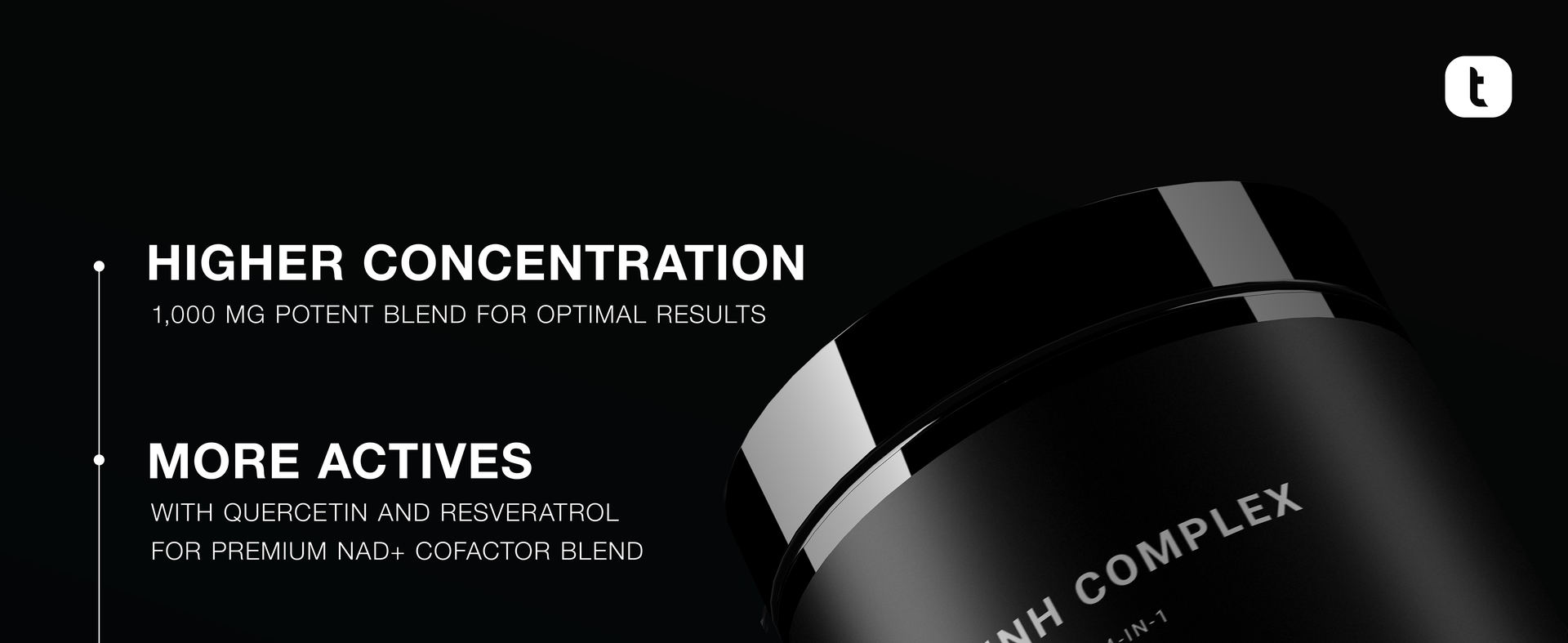 Toniiq NMNH Supplement - Ultra High Potency 1,000mg Complex