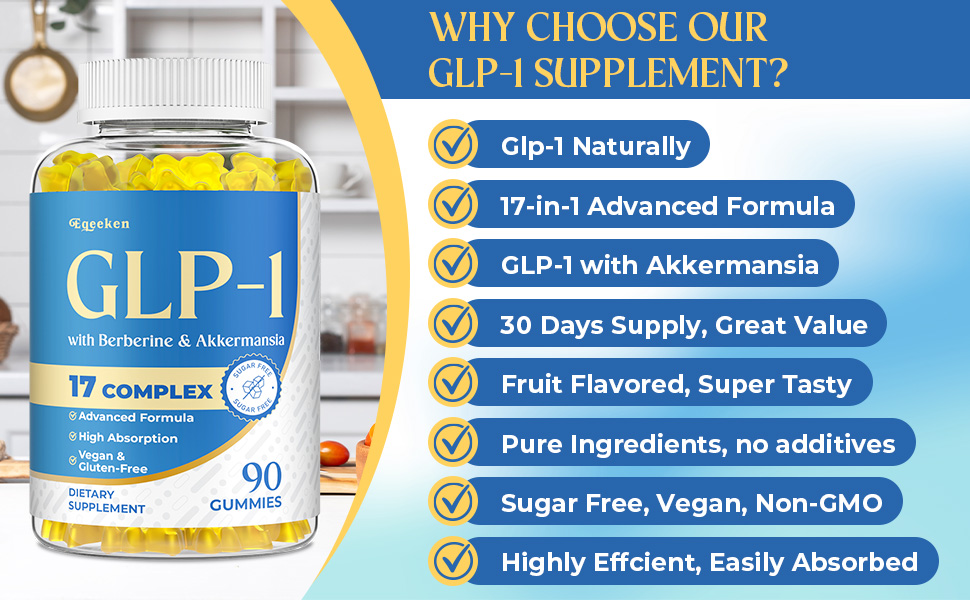 GLP-1, GLP-1 Supplement for Women & Men with Berberine, Akkermansia