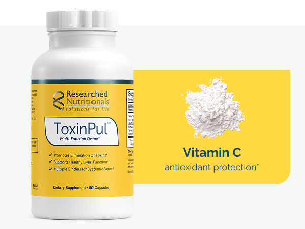 Researched Nutritionals ToxinPul - Kidney & Liver Cleanse Detox & Repair - Multi-Binder Formula with Humic Acid, Chlorella & Quercetin for Heavy Metals, Glyphosate & Toxin Removal (90 ct)