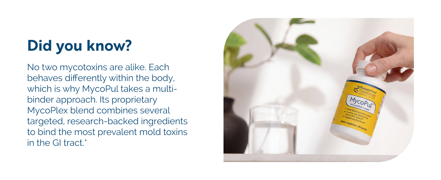 Researched Nutritionals MycoPul Zeolite Binder & Mycotoxin Detox, 30 Ct
