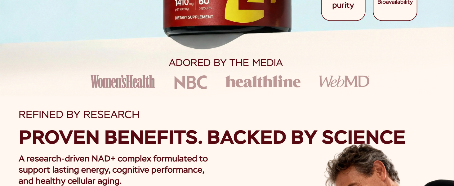 NAD Plus Supplement 1400mg - NMNH Supplement Alternative Supports Healthy Aging Complex with Nicotinamide Riboside & Gotu Kola, Collagen - Formula for Energy, Skin & Cognitive, 60 Caps