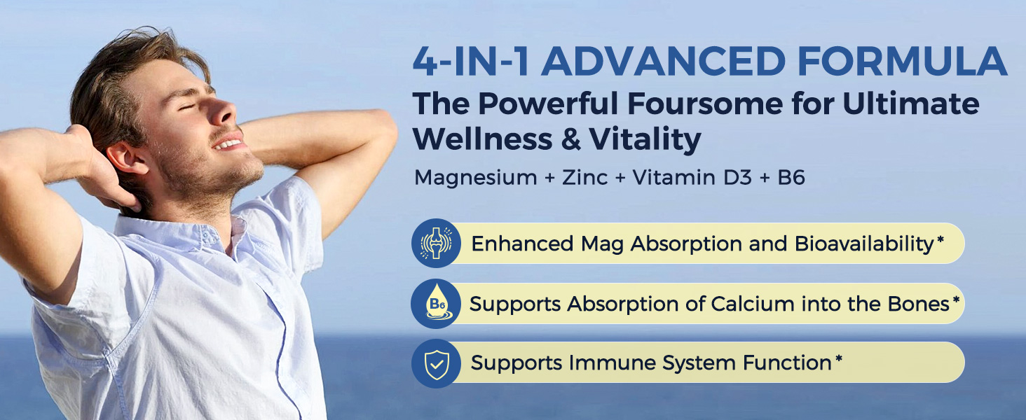 ZEBORA Magnesium Citrate 500mg Complex - 120 Vegan Capsules