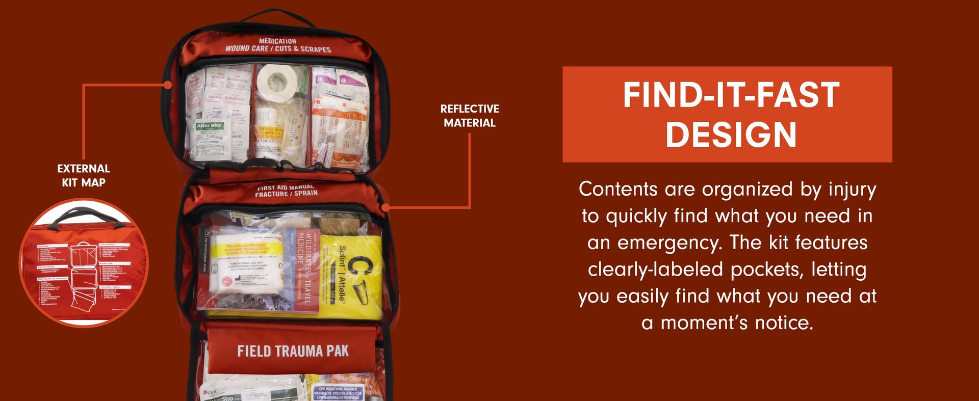 Adventure Medical Kits Sportsman Series Medical Kit - 400 - First Aid Kit for Camping, Hiking, Hunting & More - For 10 People for 14 Days - Includes Bandages, Medicine, Guide Book & More