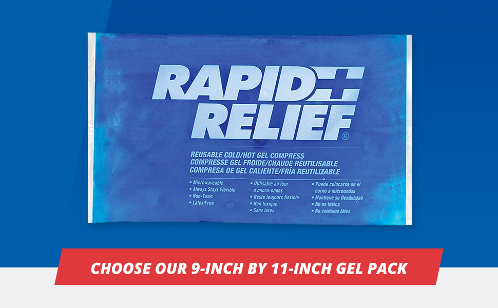 Rapid Relief Gel Ice Pack, Reusable Cold Pain Relief, Small 4x6 Inch 1 Ct