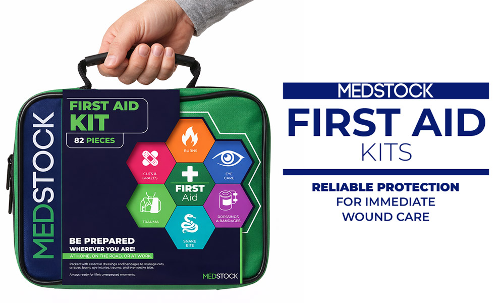 MEDSTOCK Premium Mini Modular First Aid Kit – 82 Piece Portable Emergency Medical Kit for Travel, Home, Car & Workplace | Trauma, Burns, Snake Bite & Eye Care with Easy-Access Compartments