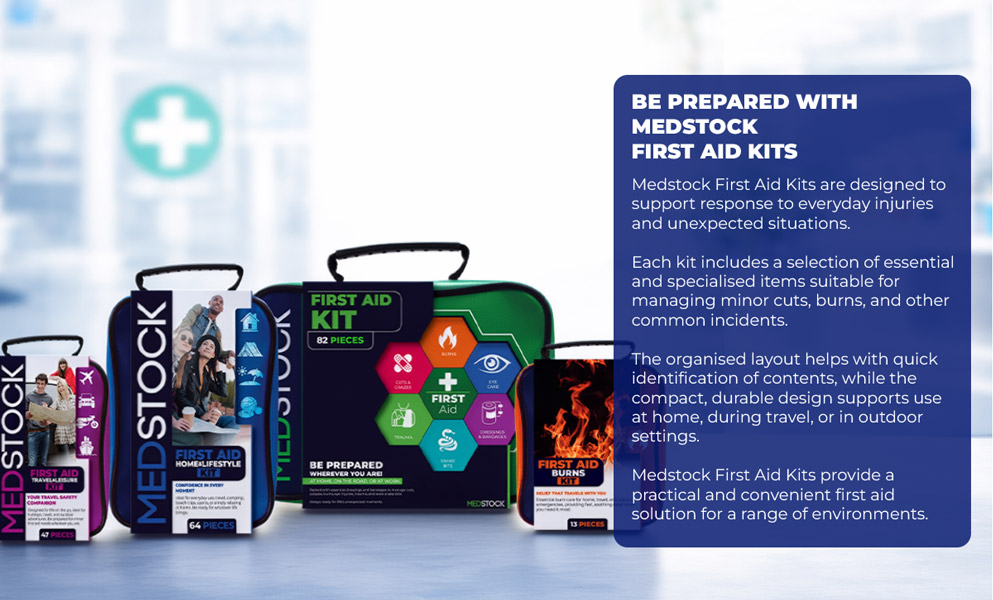 MEDSTOCK Premium Mini Modular First Aid Kit – 82 Piece Portable Emergency Medical Kit for Travel, Home, Car & Workplace | Trauma, Burns, Snake Bite & Eye Care with Easy-Access Compartments