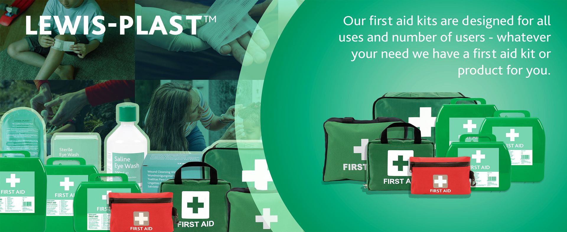 Lewis Plast Premium First Aid Kit 160 Pieces – Complete Emergency & Survival Kit with Eyewash, Cold Packs & Blanket – Large Capacity for Home, Car, Travel & Workplace Safety