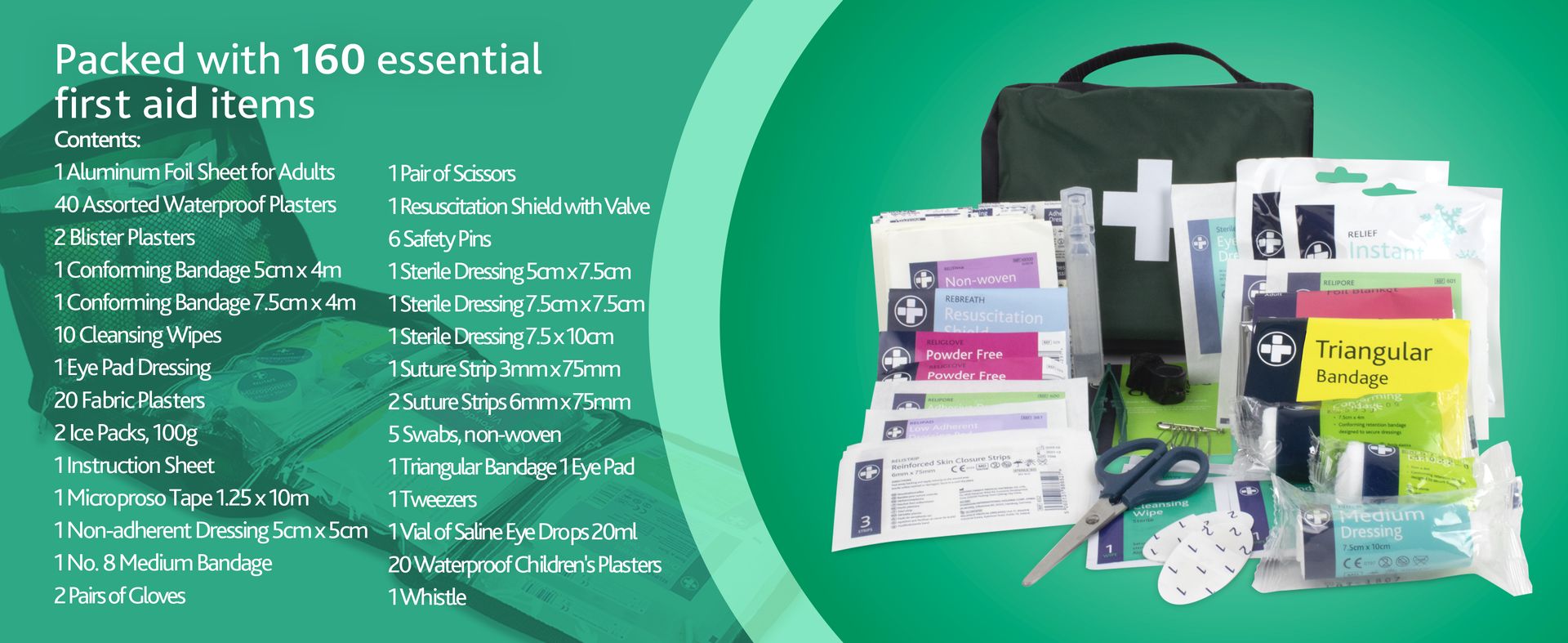 Lewis Plast Premium First Aid Kit 160 Pieces – Complete Emergency & Survival Kit with Eyewash, Cold Packs & Blanket – Large Capacity for Home, Car, Travel & Workplace Safety