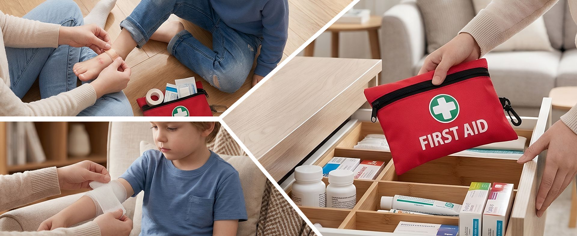 132 Pieces First Aid Kit for Home, Travel, Office, Vehicle, Camping