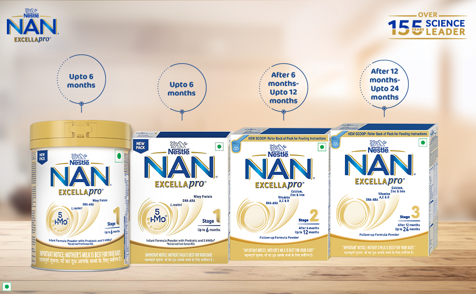 NAN EXCELLAPRO Stage 1 | Infant Formula 0-6 Months | 5 HMOs | 1.2kg