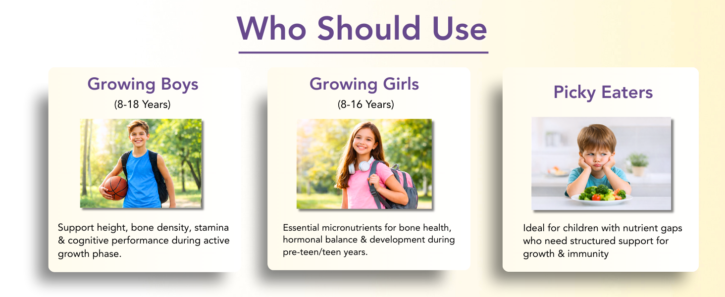 Height Boost - Pack of 3 | Height Growth for Kids, Teens