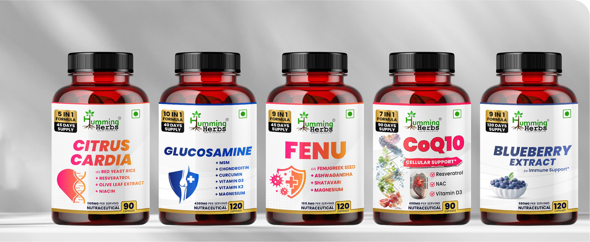 Humming Herbs Spermidine Trihydrochloride Supplement from Wheat Germ Extract | 10mg | Cellular Wellness, Vitality & Healthy Aging Support | 90 Veg Capsules